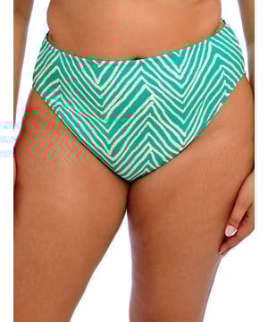 Elomi Fiji Falls Bikini Brief. Mid rise swimwear brief made with Lycra Xtra Life and fully lined. This product is recommended as gentle wash only.