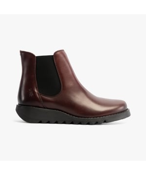 Fly London SALV195FLY Womens Boots Wine Upper Material: LeatherLining Material: MicrofibreSole Material: RubberClosure/Fastening: Pull-OnFeatures: ComfortHeel Type: WedgeToe Shape: RoundShoe Width: RegularItem Weight: 0.45 KGHeel Height: Low (2.5-4.9cm)Shoe Shaft Height: AnkleBoot Style: Chelsea BootsGift Boxed: NoProduct Code: P143195103