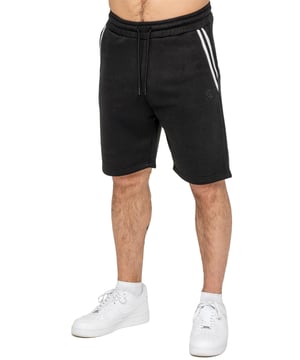 Mejora tu vestuario casual con los Kruze Men's Fleece Tape Shorts, que combinan comodidad y estilo sin esfuerzo. Diseñados con un ajuste regular, cuentan con una cintura elástica con cordón ajustable para un ajuste seguro y personalizado. El diseño con cinta en los laterales aporta un toque deportivo, mientras que el logo de goma de Kruze en el muslo izquierdo realza su atractivo distintivo. Con un forro de felpa suave, estos shorts ofrecen calidez y comodidad durante todo el día, perfectos para relajarse o el uso diario.
