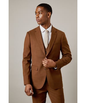 Slim fit design for a modern, tailored silhouette
        Notched lapels for a classic suit jacket appearance
        Two-button front closure for versatile styling
        Flap pockets at the waist for practicality and style
        Subtle twill texture adds depth to the fabric
    
    This Burton slim fit suit jacket is the epitome of refined style for the modern gentleman. Perfect for those who appreciate classic tailoring with a contemporary edge, this jacket offers a sleek silhouette that flatters the figure without compromising on comfort. The versatile design makes it ideal for a range of occasions, from important business meetings to sophisticated evening events. Style it with the matching trousers and waistcoat for a complete look, or pair it with dark denim and a crisp white shirt for a smart-casual ensemble. The subtle twill texture adds an interesting dimension to the fabric, ensuring you stand out for all the right reasons. Whether you're heading to the office, a wedding, or meeting friends at an upscale pub, this jacket will help you project confidence and style.