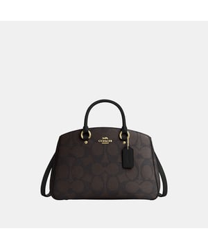 Savannah Carryall in Maxi Signature Canvas, Four protective feet at base, Inside multifunction pocket
 Center zip compartment,  Length: 35.50 cm,  Width: 12.50 cm,  Height: 22.50 cm