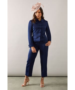 Tapered crop design for a modern silhouette
        High-waisted fit enhances the waistline
        Sleek woven fabric offers a polished look
        Versatile length suitable for various shoe styles
        Flattering fit ideal for petite frames
    
    These Wallis Petite Tapered Crop Trousers are a wardrobe essential for the sophisticated woman who values both style and comfort. The tapered silhouette creates a sleek line from waist to ankle, while the cropped length adds a contemporary touch. Perfect for formal occasions, these trousers can be effortlessly styled with a crisp blouse and blazer for a polished office ensemble. For an evening out, pair them with a silk camisole and strappy heels to exude elegance. The high-waisted design not only flatters the figure but also allows for easy tucking of tops. Whether you're attending a wedding, heading to the races, or celebrating a graduation, these versatile trousers will ensure you look impeccably dressed. The woven fabric maintains its shape throughout the day, keeping you looking sharp from morning meetings to evening events.