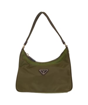 VINTAGE, RRP AS NEW
- General information -
Brand : PradaItem name : Prada Nylon Mini Handbag Khaki Silver HardwareModel number : - Design -Type : HandbagMaterial : CanvasColor : GreenGender : Female- Size -Size : Shoulder strap : 34Depth : 6Height : 12Length : 20Item Material : NylonItem Color : Khaki- Inventory -Serial Number : nullSKU : 120210000510300A0025424270- Included Items -Accessories : null*Before purchasing, please refer to the images of the accessories included with the item.- Condition -Condition : Very Good ConditionRank : Used A Used condition with some scratches and stains.Condition Notice : Before purchasing, please refer to the images for the exact condition of the item.Measurments:  width: 60 mm length: 200 mm height: 300 mm strap length: 860 mm
 Prada Nylon Mini Handbag Khaki Silver Hardware
Color: green | green
Material: Canvas | Canvas
Condition: very good
Size: One Size | One Size
Sign of wear: No
SKU: 464058 / 45884594913528 / 120210000510300A0025424270 
Dimensions:  Length: 200 mm, Width: 60 mm, Height: 300 mm