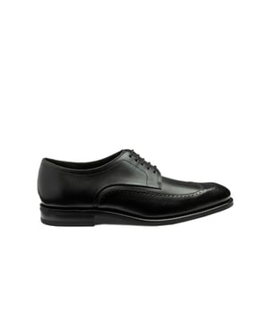 Loake Bale Derby Punched Brogue Black
This is a premium Calf Leather brogue, featuring Goodyear welted rubber soles for greater longevity and grip. Gosling uses the ‘edge’ last shape, and is available in a ‘f’ fitting. Designed and engineered in Northamptonshire, England.

100% Leather
Rubber Sole