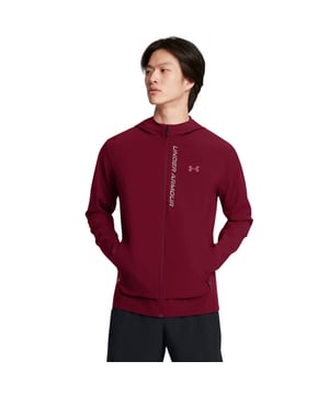 UA Storm technology repels water without sacrificing breathability.Wind-resistant construction protects you from the elements.Durable  lightweight stretch-woven fabric provides enhanced mobility & comfort.4-way stretch material moves better in every direction.Back vents for added breathability.Secure  zip hand pockets with right-side interior media pocket.Reflective details for low-light runs.Uses a fluorine-free water repellent treatment.