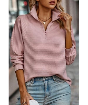 Peach Blossom color
  Ribbed texture
  Quarter zip design
  High
  quality materials
  Durable and comfortable