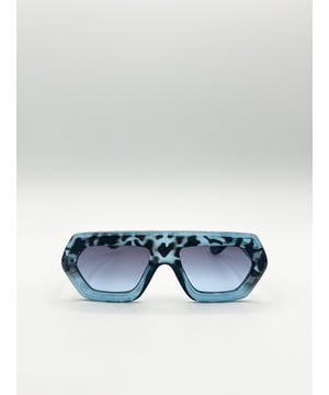 Frame Colour: Blue Leopard. Lens Colour: Black/Blue. Material: AC Lens PC Frame. One Size. SKU: SG2500620. UV 400 PROTECTION LENS FILTER CATEGORY 2