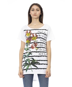 Camiseta De Manga Corta Con Cuello Redondo. Estampado frontal.