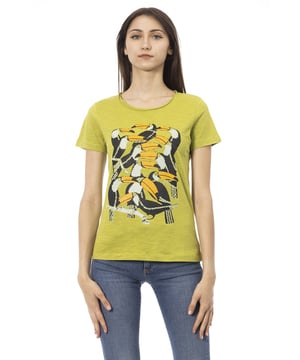 Camiseta De Manga Corta Con Cuello Redondo. Estampado frontal.