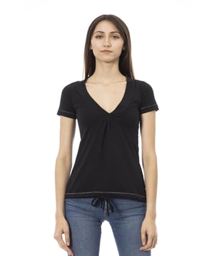Camiseta De Manga Corta Con Cuello Redondo. Estampado frontal.