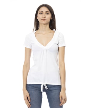 Camiseta De Manga Corta Con Cuello Redondo. Estampado frontal.