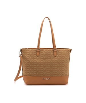 Damen-Shopper-Tasche mit Reißverschluss. zwei Reißverschluss- und zwei offene Innentaschen. fehlende Außentaschen. verstellbarer und abnehmbarer Schultergurt aus Stoff. im Ledergriff. ein Innenfach.  Außenmaterial: Innenmaterial: 100 % Polyester. Maße: 40x29x13 cm. Modeprodukt