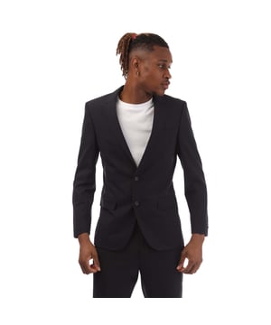 Mens BOSS Hayes Blazer Jacket in navy.- Notch lapels.- Button fastening.- Inside pocket.- Side vents.- Slim fit.- 98% Wool  2% Elastane.- Ref: 50253434410