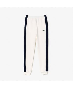 Dames Lacoste Sporty & Rich Stretch Joggers.- Natuurlijk tot comfort bij taille en heupen met rechte pijp.- Gecontrasteerd juk langs zijkant.- Elastische taille verstelbaar met rijgkoord.- Elastische onderkant broekspijp.- Steekzakken aan voorkant. Materiaal: 86% Katoen, 14% Polyamide. Ref: XF8497EV0.