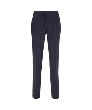 Men's Boss Lenon Trousers. Regular-rise formal trousers with a straight fit by BOSS Menswear. These tailored trousers are crafted in virgin wool with a serge weave to pair effortlessly with a host of professional looks. Add a contrasting BOSS jacket for a fresh take on suiting.- Regular fit.- Regular rise.- Hook and zip closure.- Straight leg.- Flat front.- Front french pockets.- Back welt pockets.- Partially lined. Material: 100% Virgin Wool. Ref: 50318825401.