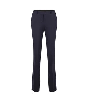 Women's BOSS Tamea Trousers.- Straight leg trouser with a timeless fit.- Classic business pant.- Alterable length.- Inner workmanship.- Stabilization through inner waistband (can be altered 3.5cm).- Hardware detail.- Dry clean. Material: 96% Wool, 4% Elastane. Ref: 50291873480.