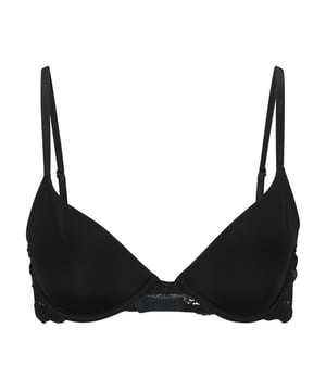 Women's Hugo Boss Underwire Lace Bra. Bralette style bra from the BOSS collection. Model made of microfiber with decorative inserts.- Soft cup reinforced with underwires.- Adjustable, non-detachable straps.- Fastened with double three-step hooks.- Lace inserts. Material: 90% Polyamide, 10% Elastane. Ref: 50502607001.