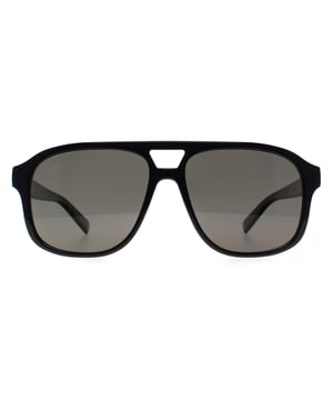 Gucci Aviator Mens Shiny Black Grey Polarized GG1856S  Sunglasses combines bold shapes with sleek lines, creating a striking design that blends modern luxury with high-performance functionality.