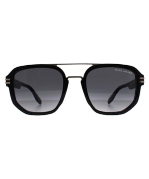 Marc Jacobs Aviator Mens Black Gold Dark Grey Gradient MARC 588/S  Sunglasses combines sleek design with bold, sharp lines, offering a modern aesthetic with premium craftsmanship and a sophisticated edge.
