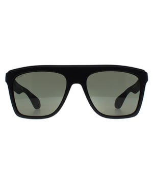 Gucci Rectangle Mens Matte Black Grey GG1570S  Sunglasses are designed with a refined and bold look, featuring aviator-style frames with sleek metal accents. The combination of a classic silhouette and contemporary details makes these sunglasses versatile for both casual and formal occasions.