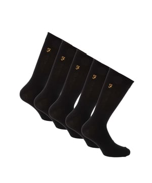 Mens Farah Kinley 5-Pack Dress Socks in black.- 5 pack.- Embroidered branding.- Comfort rib trim.- 78% Cotton  15% Polyester  5% Polyamide  2% Elastane.- Ref: FR2Y118521BS2