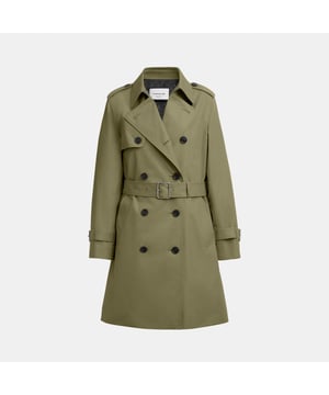 Mid Trench, Model is 6'2" (188cm), chest 37" (94cm), waist 28" (71cm), hips 28" (71cm) and wears a size S, Slip pockets,  Length: 92.50 cm