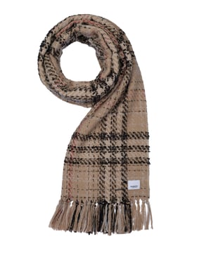 91% kasjmier, 6% zijde, 3% alpaca; Burberry kasjmier sjaal;  Model: 8059309;  Hoogwaardige afwerking;  Zachte mix van kasjmier, zijde en alpacawol;  franje rand;  Afmetingen (cm): 210 x 50;  Burberry-logodetails