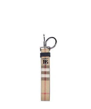 100% piel de caimán; Llavero Burberry;  Modelo: 8066095;  Mano de obra de alta calidad;  100% piel de becerro;  Dimensiones (cm): 13,5 x 2;  Detalles del logotipo de Burberry