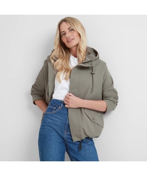 The Vena short trench coat is an all-season waterproof jacket that prepares you whatever the weather. It has all the styling of a classic trench but in a shorter, relaxed silhouette and is also completely waterproof, meaning you're kept dry and comfortable whilst also looking stylish. Venaâ€™s got all the features of a classic trench coat, but with added practicality: the angled patch pocket adds a stylish, trench-inspired touch, while the hood has toggle adjusters with drawcords on the hood opening to shield you from drizzle and chill. It has fully taped seams and a water-repellent coating, designed to keep you dry and warm, even when the weatherâ€™s at its worst. The handy zip opening to the front and adjustment in the hem means it looks as good worn open as closed. The two lower patch pockets have press stud fastenings to keep your belongings safe and there's also press stud adjusters on the cuffs add to that cool, trench-coat style. Complete with TOG24 embroidery on the pocket, the Vena waterproof coat will become your go-to for an easy, stylish throw-on.