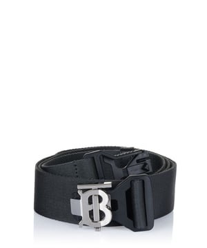 85% poliamida, 15% poliéster; Cinturón Burberry;  Modelo: 8059540;  Mano de obra de alta calidad;  Tamaño ajustable;  Cierre magnético;  Detalles del logotipo de Burberry