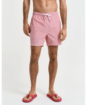  
 Crafted from 100% recycled polyester, these GANT swim shorts are essential for the summer season. Detailed with an all-over seersucker pattern and cut for a regular fit, they have a mid-thigh length and a regular waist. They feature an embroidered GANT shield on the left leg, side seam pockets, a single back pocket, and an elasticated drawstring waistband. This product is made with recycled polyester.

Regular fit
Mid-thigh length
Regular waist
GANT graphic embroidered on left leg

 85% Recycled Polyester, 15% Cotton 

922516001
 