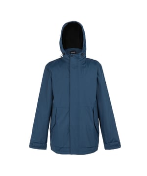 100% Polyester. Fabric: Hydrafort. Lining: Sherpa Fleece, Taffeta. Design: Logo, Sleeve Patches. Fabric Technology: DWR Finish, Insulating, Quick Dry, Thermo-Guard, Weather Resistant, Windproof. Neckline: Hooded. Sleeve-Type: Long-Sleeved. Cuff: Stud. Taped Seams. Hood Features: Grown On Hood, Toggle Adjuster. Pockets: 2 Lower Pockets, Handwarmer, Inner, Zip, Flap Closure. Fastening: Full Zip, Stud. Hem: Adjustable. Sustainability: Made from Recycled Materials. S: 38 in. M: 40 in. L: 42 in. XL: 44 in. XXL: 48 in. 3XL: 51 in. 4XL: 54 in. 5XL: 57 in.