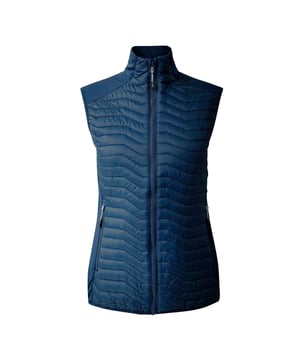 95% Recyceltes Polyester, 5% Elastan. Gewebe: Iloft Ecofill, Ripstop-Gewebe, Stretch. Füllung GSM: 80. Design: Unifarben. Gewebetechnik: Antibakteriell, Ohne Chemikalien, Leicht, Geruchskontrolle. Hoch geschnitten. Wattiert. Ärmellos. Taschenart: Zwei Seitentaschen, Reißverschluss. Durchgehender Reißverschluss. 36 DE: 86,36 cm. 38 DE: 90,17 cm. 40 DE: 96,52 cm. 44 DE: 109 cm. 42 DE: 102 cm.