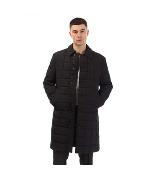 Mens BOSS P-Cam Coat in black.- Classic collar.- Snap button closure.- Inside pocket.- Side pockets.- 88% Recycled Polyamide  12% Elastane.- Ref: 50484330001