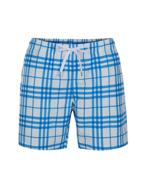 100% polyester; Zwemshort van Burberry MARTIN;  Model: 8066243 1006;  Hoogwaardige afwerking;  Elastische tailleband met trekkoord;  Geïntegreerde slips;  Twee zijzakken;  Een klein voorvakje;  Eén klittenbandzakje aan de achterkant;  Burberry-logodetails