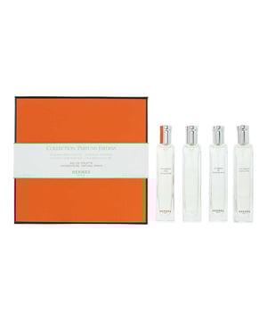 Hermes Un Jardin 4 piece fragrance collection offers a delightful journey through some of Hermes' most cherished gardens. This set includes Un Jardin à Cythere, Un Jardin sur le Nil, Le Jardin de Monsieur Li, and Un Jardin sur la Lagune. Each fragrance captures the essence of a unique landscape, blending fresh, floral, and woody notes for an enchanting olfactory experience. Perfect for discovery or as a luxurious gift.