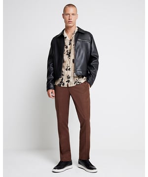 Skinny fit, Side slip pockets, Belt loops, Concealed fastening, Part of a two piece suit