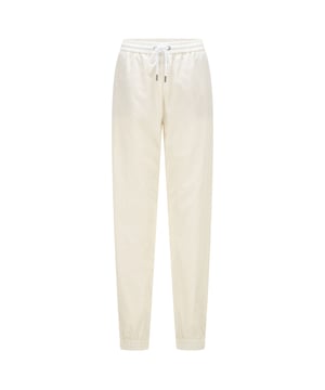 COOL NYLON JOGGER WITH DRAWSTRING AND ZIPPERS ON HEMWith the growing Homeoffice culture  also the demand for casualness and comfort rises.This contemporary Nylon Jogger Hybrid has a drawstring on the waistband and zippers on the trouser hems.FIT BACK LENGTH: 110 CM