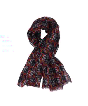 special HB monogram printed scarf on modal-cotton base - made in Italy