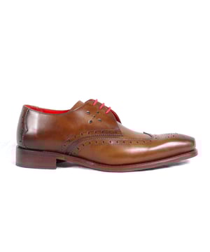 Hendrix 'FOXY' Mahogany Calf Goodyear Welted Wing Tip Shoe