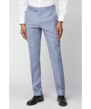 Slim Fit Trousers by Occasions. Occasions by Scott & Taylor offer a three piece trouser in a variety of fits. From tailored, slim, skinny and regular fit, this range is designed to cater the whole wedding party. This slim fit trouser features a jacket with a two button fastening, notch lapels and a contemporary printed lining. Wear with the matching slim fit jacket and adjustable fit waistcoat.