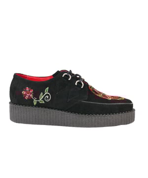 MUSE 'MEMENTO MORI' Black Suede Skull BROTHEL CREEPER