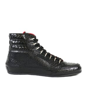 'VICIOUS' Luxury Italian Black High Top Sneaker
