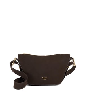 Crafted from soft suede, Delicately is a shoulder bag on every woman's wishlist. Boasted polished gold-tone hardware and a buckled shoulder strap, the zip closure opens to a thoughtfully designed interior, with space for your phone, glasses and more.