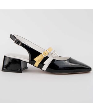 High-Heel Schuh für Damen. Einlegesohle aus 100% natürlichem Leder. Bequemer Sitz. Hergestellt von anderen Marken für unsere Marke. Ungefähre Maße: 4 cm Absatz.