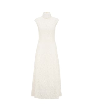 High Neck.Sleeveless.Midi Length.
