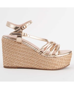 Espadrille Wedges für Damen. Einlegesohle aus 100% natürlichem Leder. Bequemer Sitz. Hergestellt von anderen Marken für unsere Marke. Ungefähre Maße: 10 cm Keilabsatz und 4 cm Plateausohle.