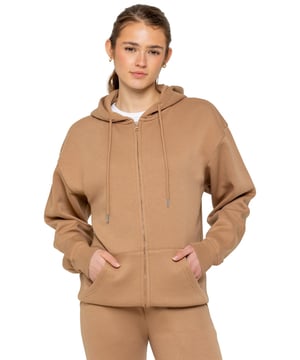 La sudadera con capucha con cremallera para mujer de Enzo presume de un ajuste extragrande con un diseño de cremallera conveniente y capucha ajustable con cordón. Los puños ajustados y el interior de felpa cepillada aseguran la máxima comodidad, haciéndolo la elección perfecta para el uso casual.