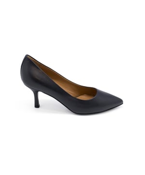 Zapatos de tacón Walter Steiger de cuero azul.Tacón 6 cm.Made in Italy.