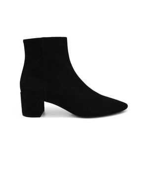 Botines de Loulou 50 Saint Laurent de ante negro.Altura del tacón 5 cm.Suela de cuero.Hecho en Italia.
